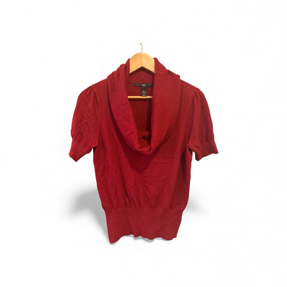 H&M Red Cowl Neck Sweater